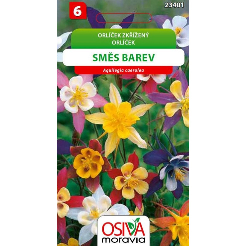 Semínka Orlíček zkřížený směs barev (Aquilegia caerulea)