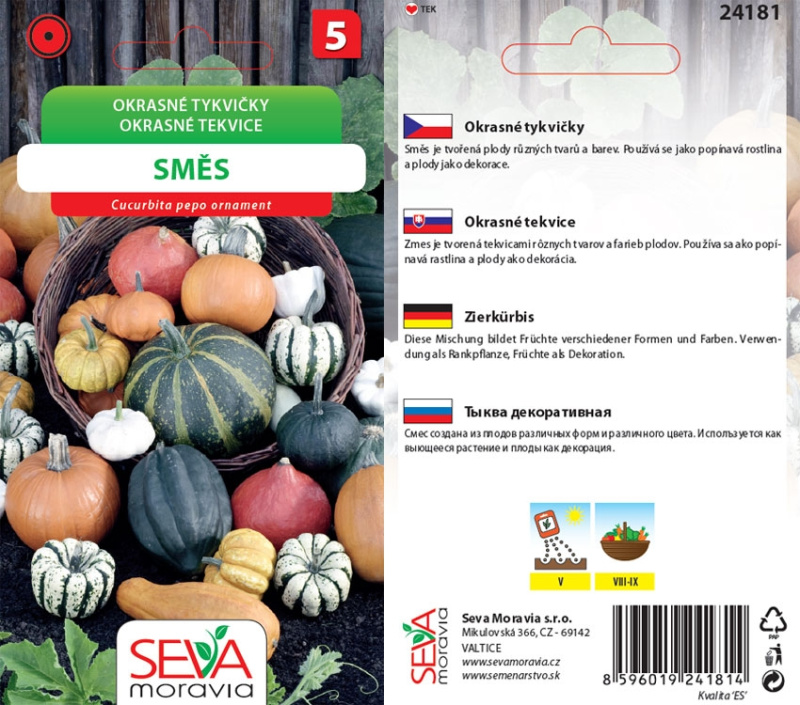 Semínka Okrasné tykvičky směs (Cucurbita pepo ornament)