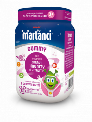 Marťánci Gummy černý bez 50ks