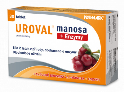 UROVAL Manosa + enzymy 30 tablet
