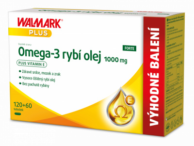 Walmark Omega-3 rybí olej 1000mg tob.120+60