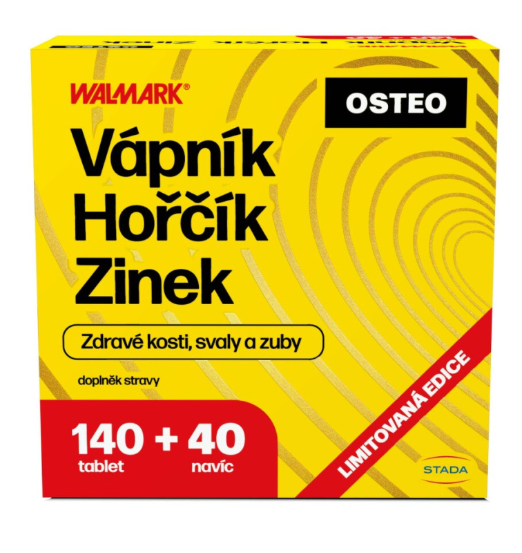 WALMARK Vápník Hořčík Zinek Osteo 140 + 40 tablet NAVÍC
