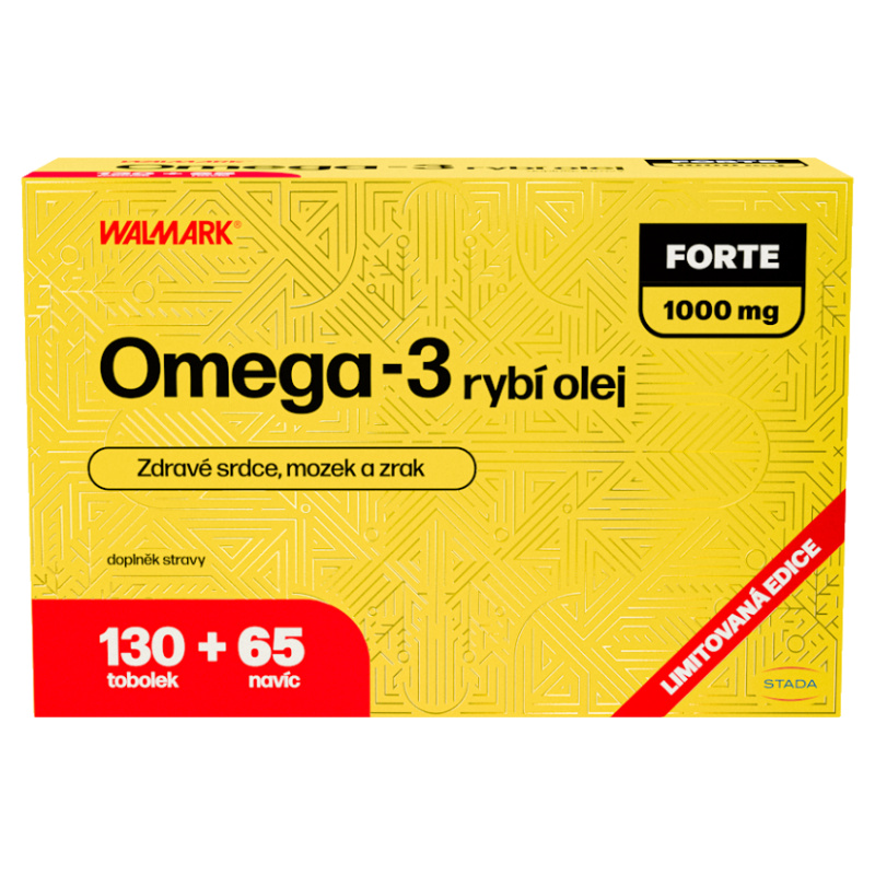 WALMARK Omega 3 forte 1000 mg 130 + 65 tobolek NAVÍC