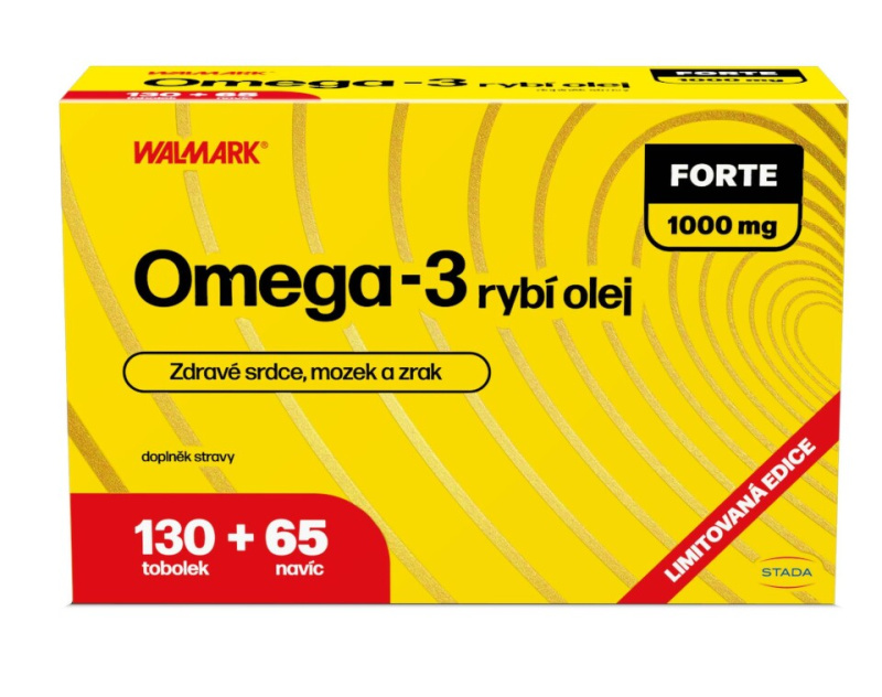 WALMARK Omega 3 forte 1000 mg 130 + 65 tobolek NAVÍC