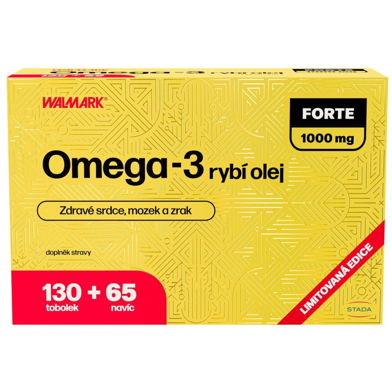 WALMARK Omega 3 forte 1000 mg 130 + 65 tobolek NAVÍC