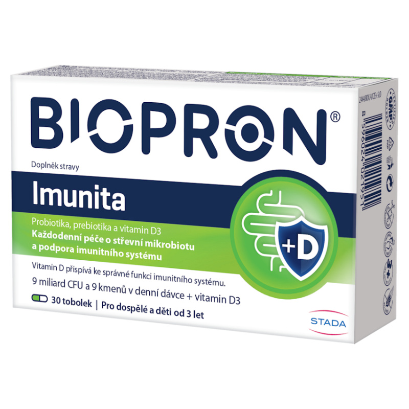 Biopron 9 Immunity + vitamin D3 tob.30