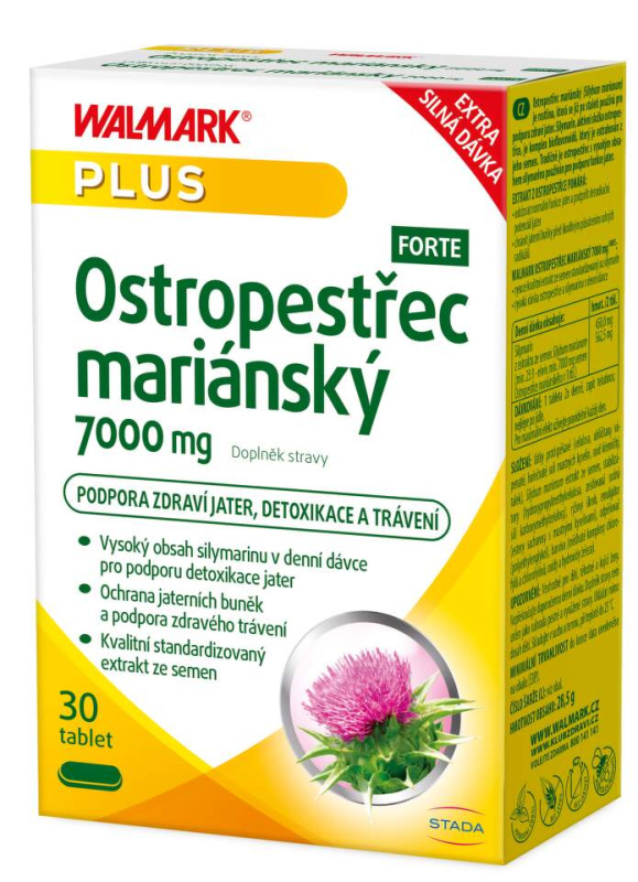 WALMARK Ostropestřec mariánský 7000 mg forte 30 tablet