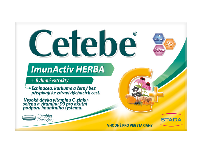 Cetebe ImunActiv HERBA +Bylinné extrakty tbl.30