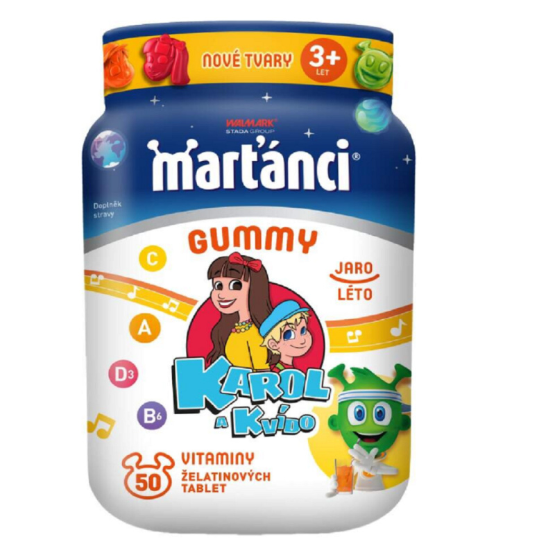 WALMARK Marťánci gummy Karol a Kvído jaro-léto, 50 kusů