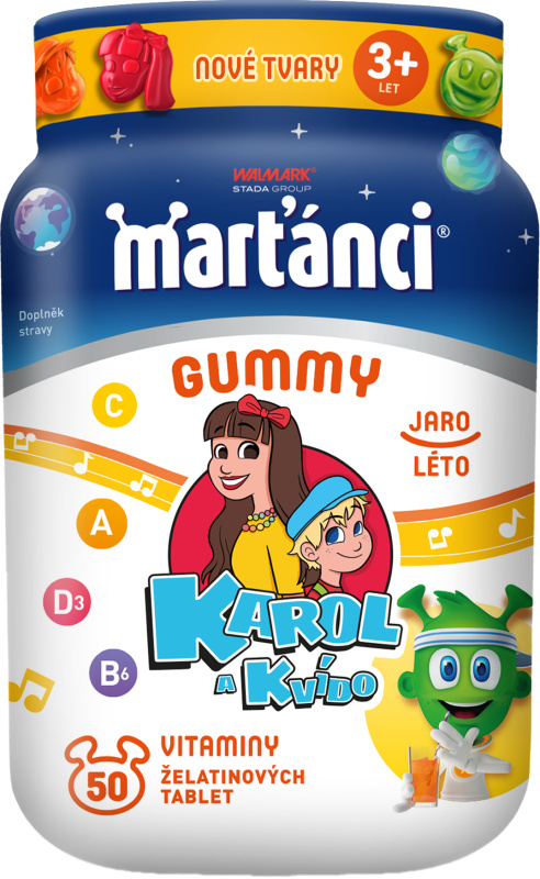 WALMARK Marťánci gummy Karol a Kvído jaro-léto, 50 kusů