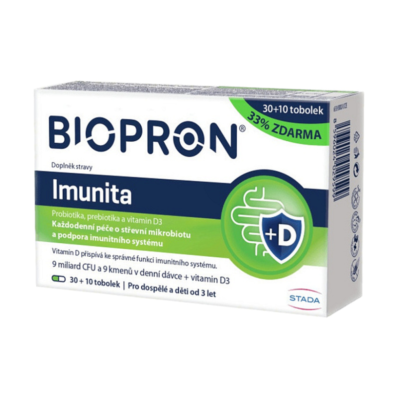 Biopron Imunita probiotika + vitamin D tob.30+10
