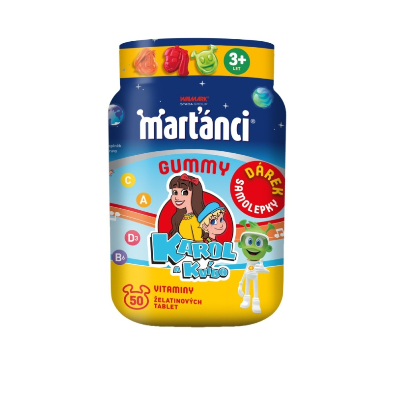 WALMARK Gummy Karol a Kvído 50 tablet + samolepky