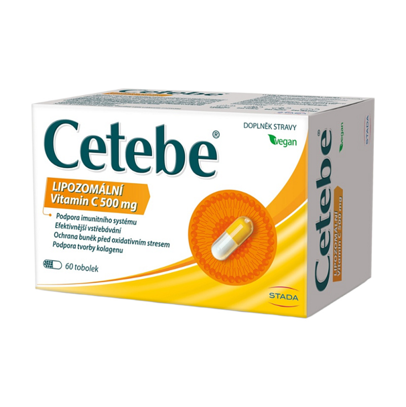 CETEBE Lipozomální vitamin C 500 mg 60 tobolek