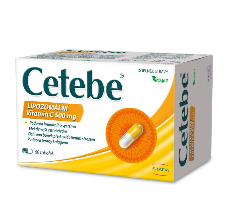 CETEBE Lipozomální vitamin C 500 mg 60 tobolek