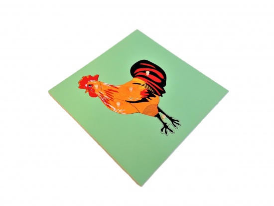 Puzzle - kohout Montessori