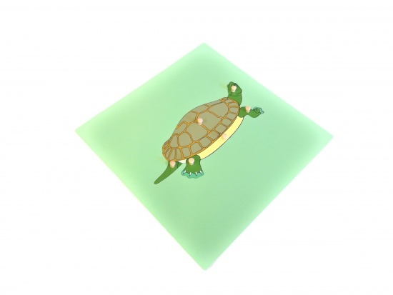 Puzzle s kostrou - želva Montessori