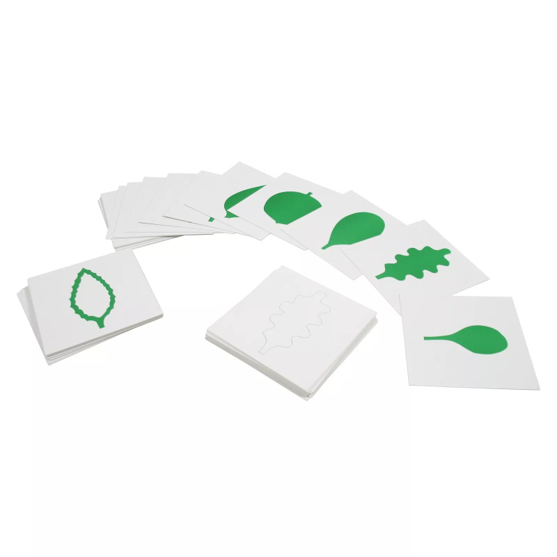 Karty - tvary listů Montessori