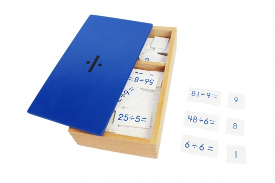Dělení - příklady a výsledky Montessori