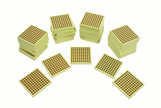 45 kusů dřevěných stovkových čtverců Montessori