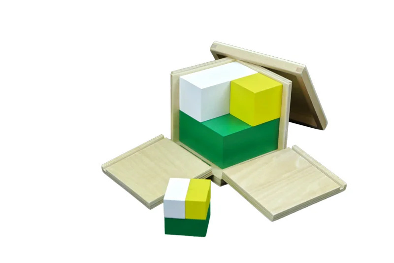 Krychle pro výpočet druhé mocniny Montessori