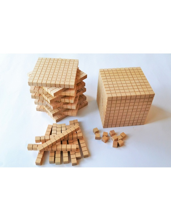 Dřevěná desítková soustava Montessori