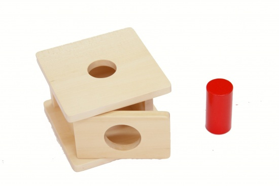 Box na vkládání úzkého válečku Montessori