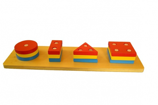 Montessori Barevné geometrické tvary - třídění