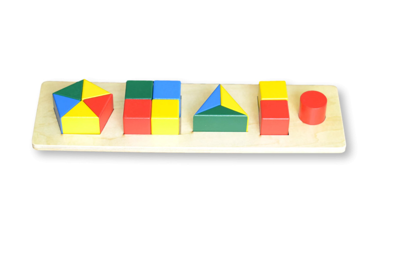 Barevné puzzle cihly pro děti – různé tvary (menší rozměr)