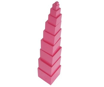 Růžová věž - zmenšená verze Montessori