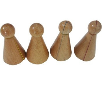 Zlomkové kuželky - zmenšená verze Montessori