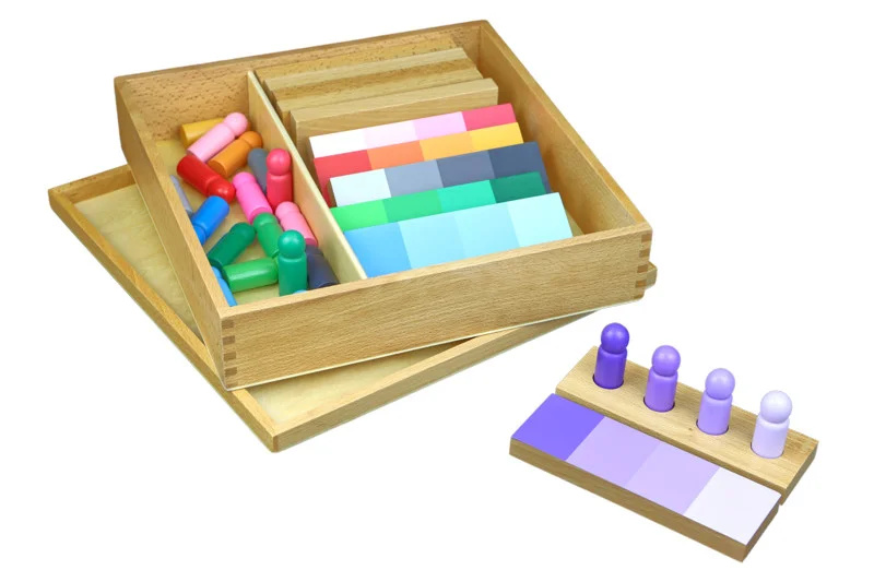 Stínování barev - figurky s destičkami Montessori