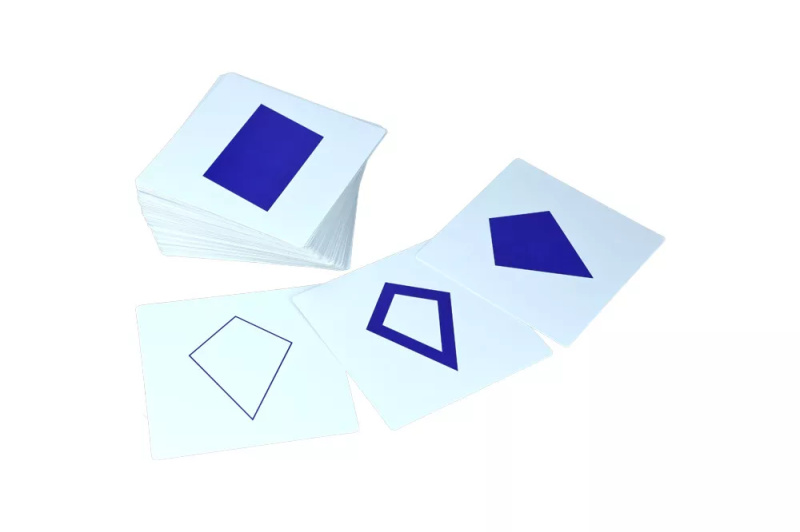 Karty ke geometrické komodě Montessori