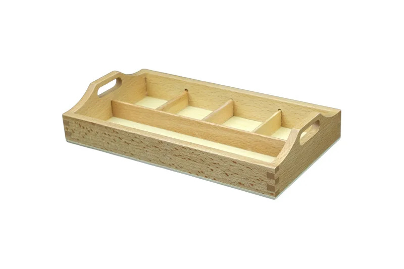 Čtyřdílný třídící tác Montessori