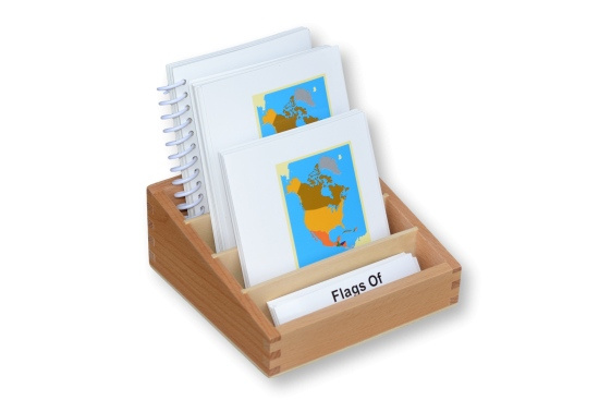 Vlajky Severní Ameriky - třísložkové karty Montessori