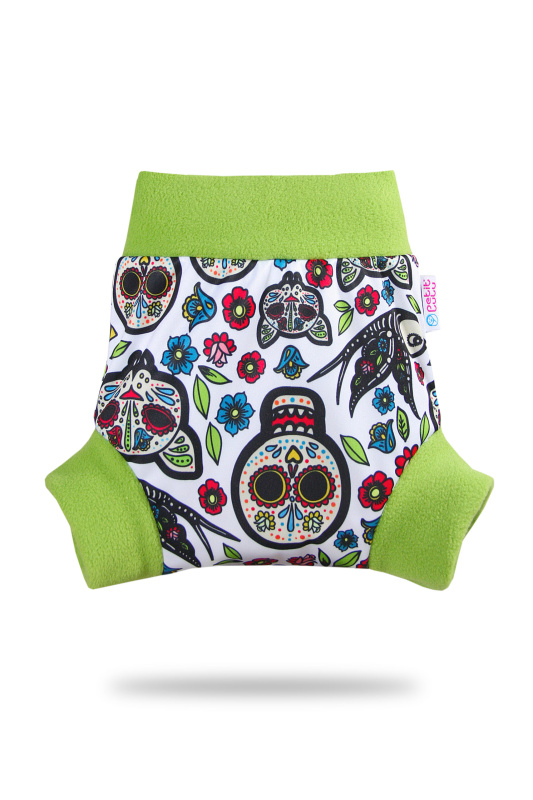 Petit Lulu s.r.o. Mexické lebky (na bílé) - pull-up svrchní kalhotky - XL