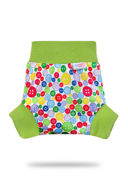 Petit Lulu s.r.o. Sbírka knoflíků (zelený lem) - pull-up svrchní kalhotky - XL