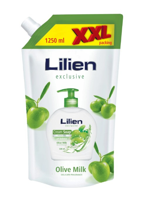Lilien - tekuté mýdlo - Olive Milk, náhradní náplň, 1,25 l