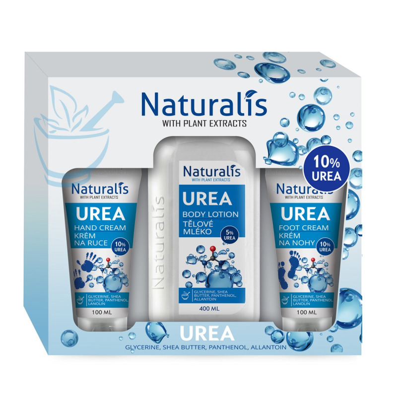 Naturalis dárková sada Urea (krém na ruce  na nohy  tělové mléko)