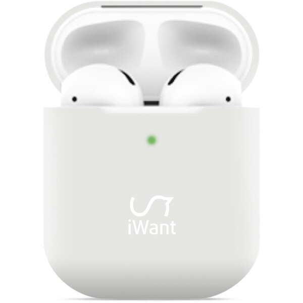 iWant AirPods 2. generace ultra-tenké pouzdro bílé