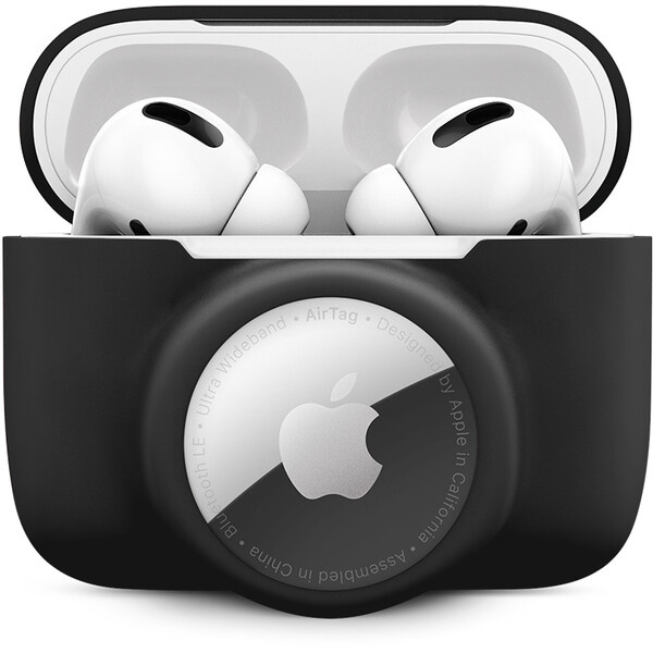 iWant AirPods Pro silikonové pouzdro s Airtag kapsou černé