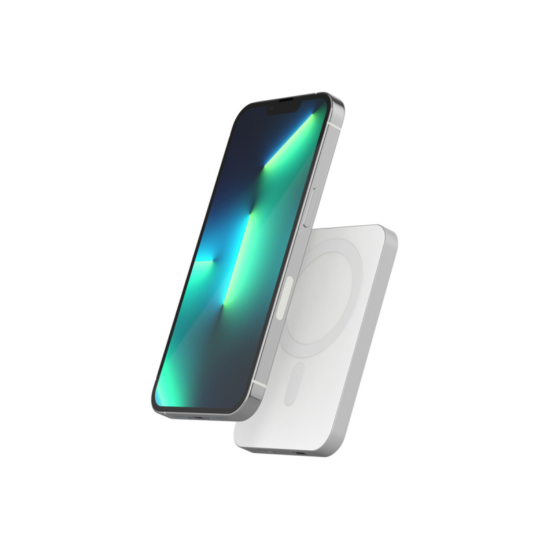 Hliníková powerbanka Epico s podporou MagSafe 5000mAh - stříbrná