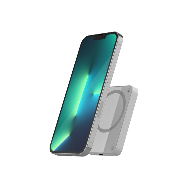 Bezdrátová powerbanka Epico s podporou MagSafe 4200mAh - světle šedá