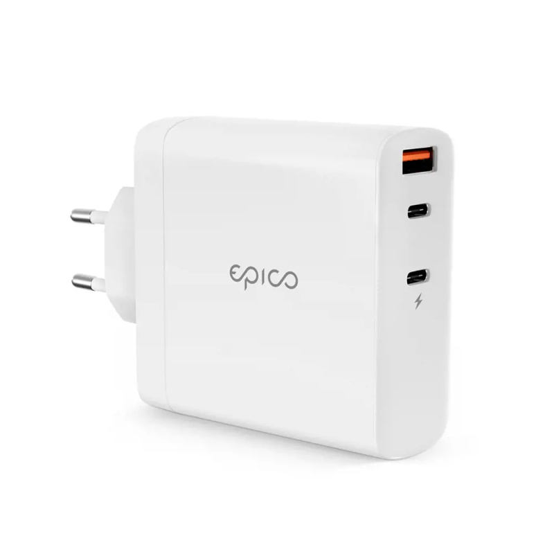 140W GaN síťová nabíječka Epico - bílá