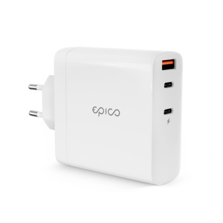 140W GaN síťová nabíječka Epico - bílá