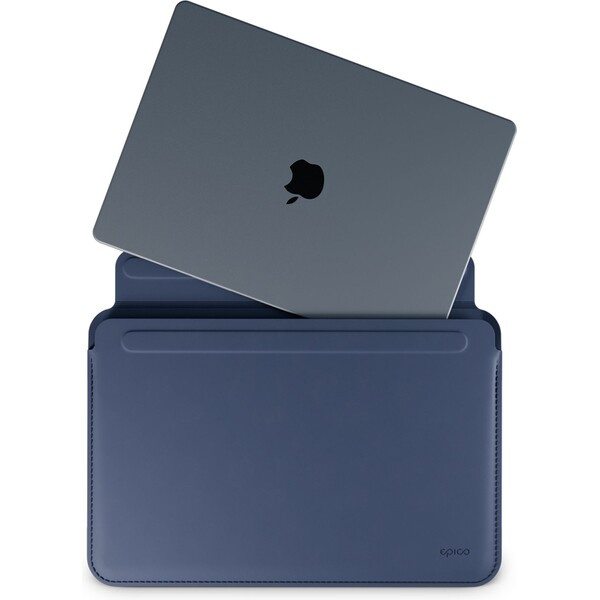Kožený obal pro MacBook Air/Pro 13,3" Epico - tmavě modrý