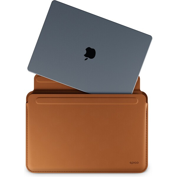 Kožený obal pro MacBook Air/Pro 13,3" Epico - hnědý