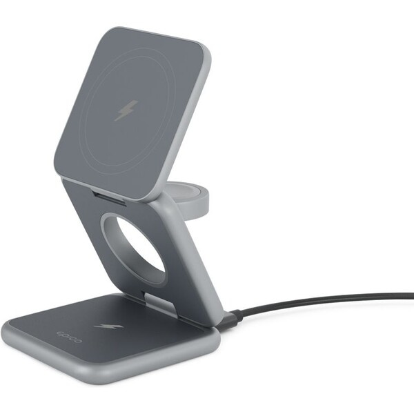 Skládací bezdrátová nabíječka Epico Mag+ kompatibilní s MagSafe - vesmírně šedá