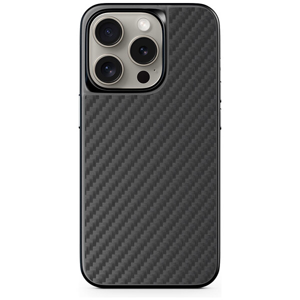 Epico Mag+ Hybrid Carbon Case - MagSafe compatible iPhone 15 Plus - černá Černá