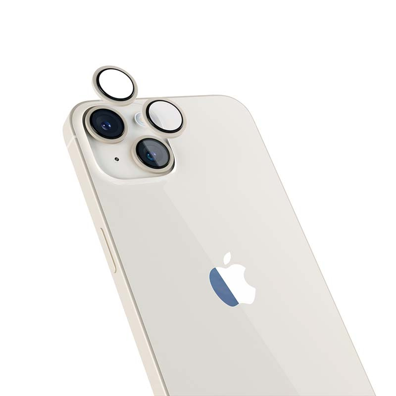 Apple Hliníkový ochranný kryt čoček pro iPhone 14/14 Plus iSTYLE - hvězdně bílý K-PL69212151100001