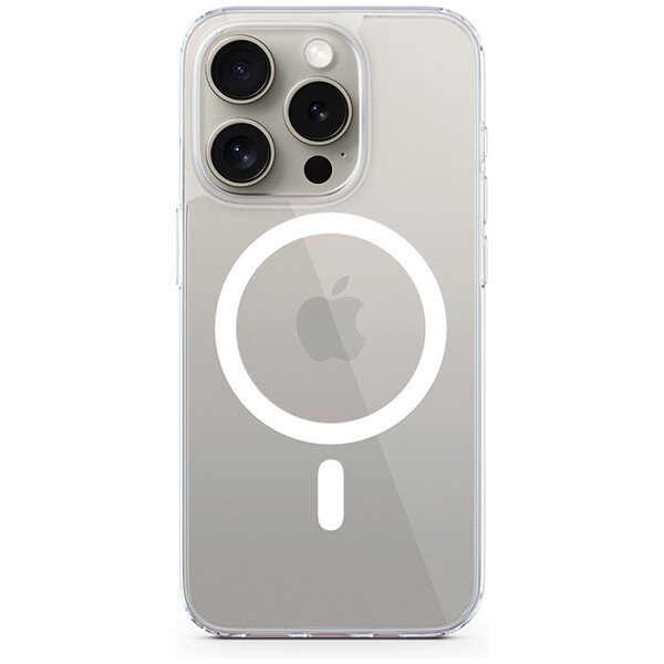 EPICO Resolve Case Magnetic - MagSafe Compatible iPhone 15 Pro - transparentní Čirá